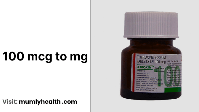 100 mcg to mg